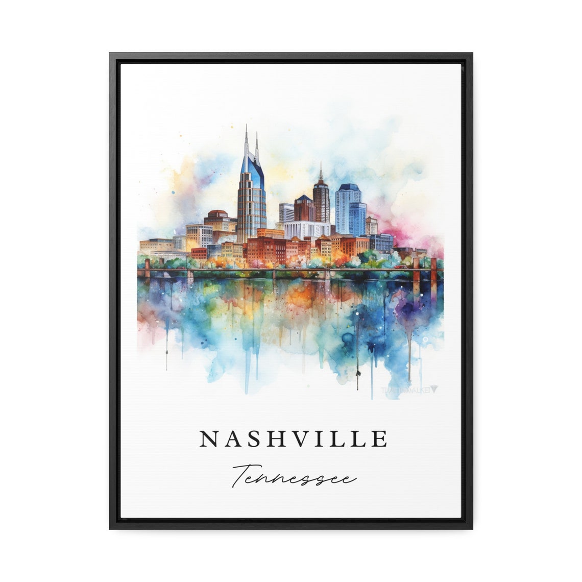 Nashville Traditional Travel Poster, Tennessee - Image 2