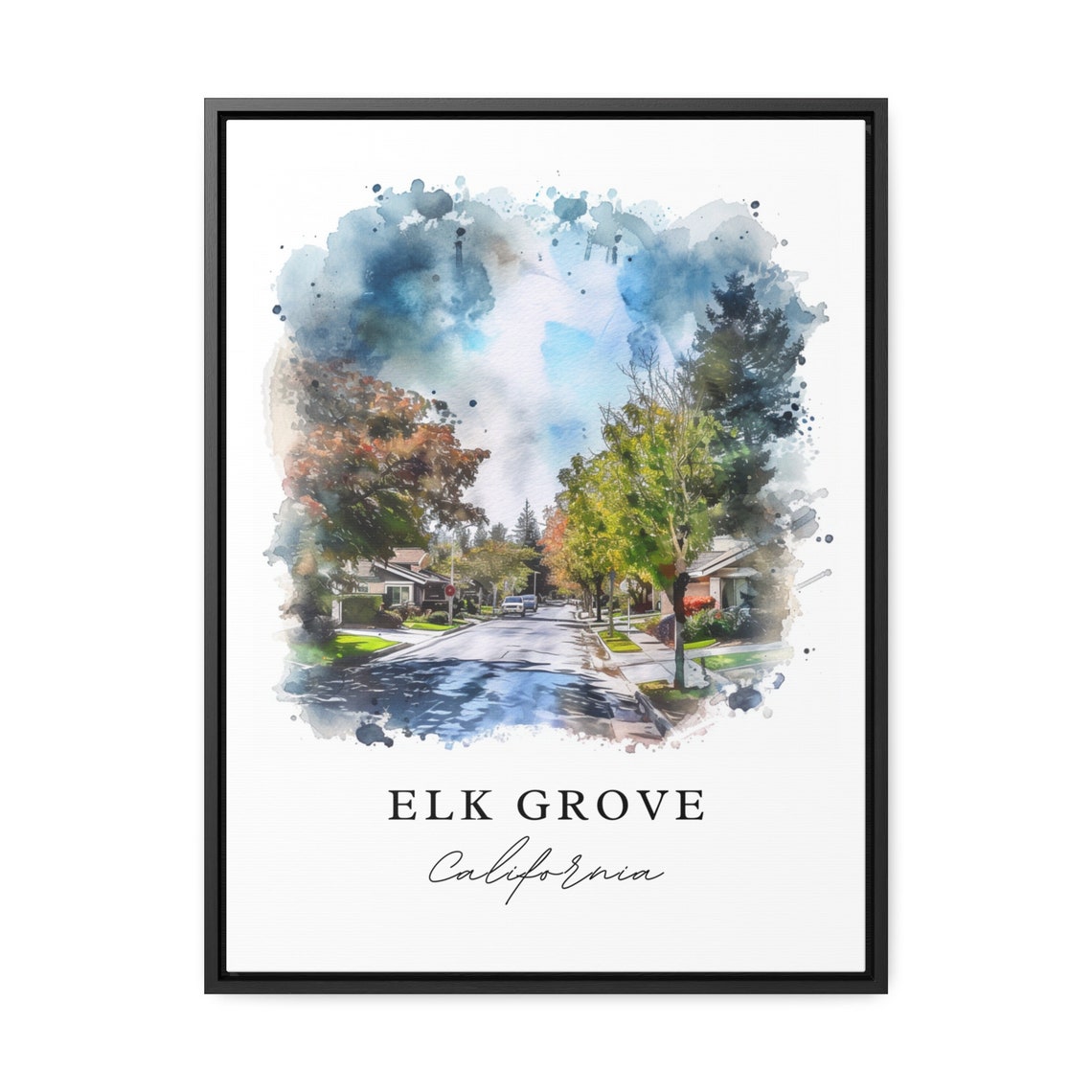 Elk Grove Wall Art Print Gift Travel Poster Housewarming - Image 3