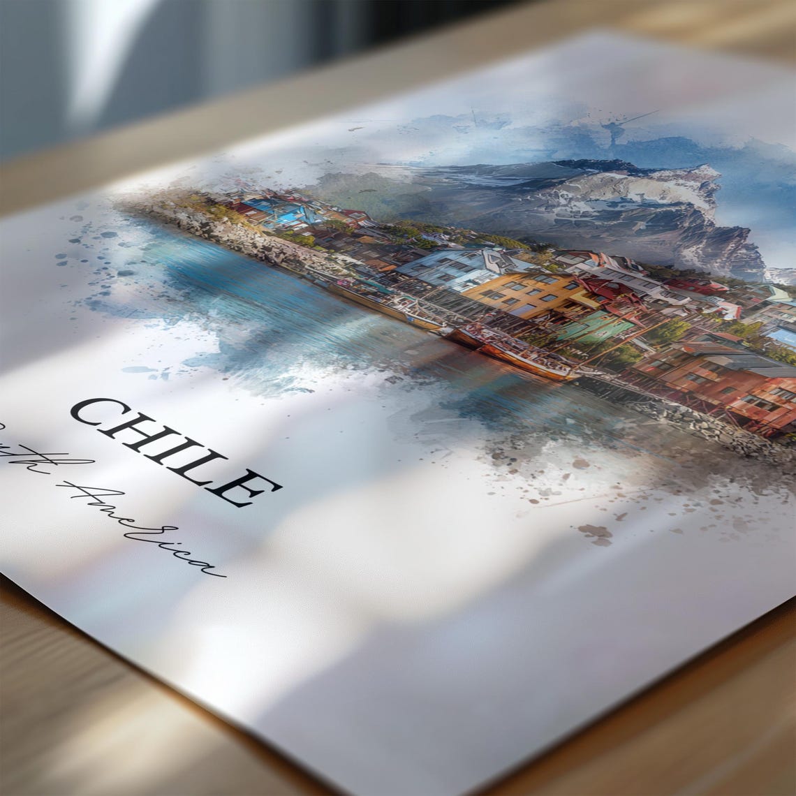 Chile Wall Art Print Watercolor Country Gift Travel Poster Housewarming - Image 6