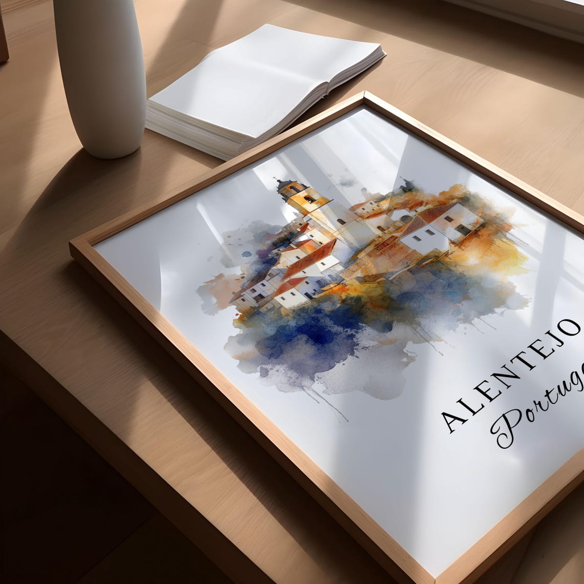 Alentejo Portugal Travel Poster, Custom Text - Image 4