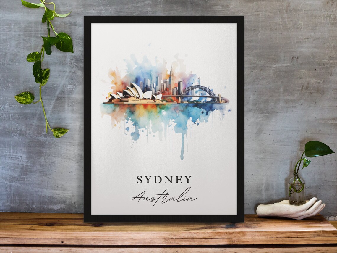 Sydney Traditional Travel Poster, Australia Art Print