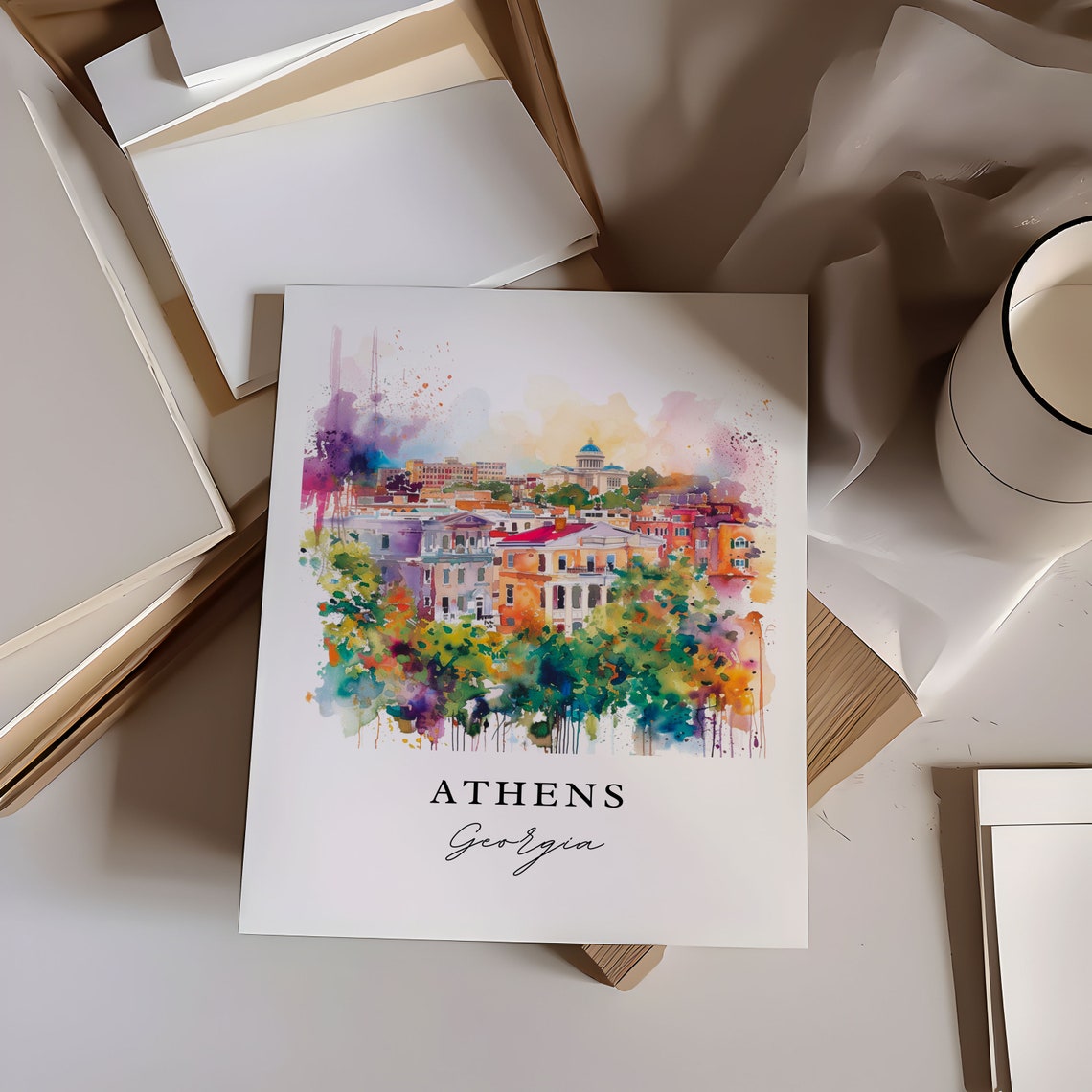 Athens Georgia Travel Poster, Town Wall Art Print - Image 5