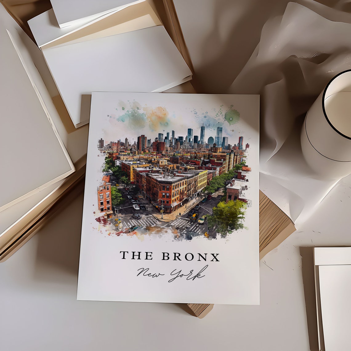 The Bronx NYC Skyline Art Print, New York - Image 6