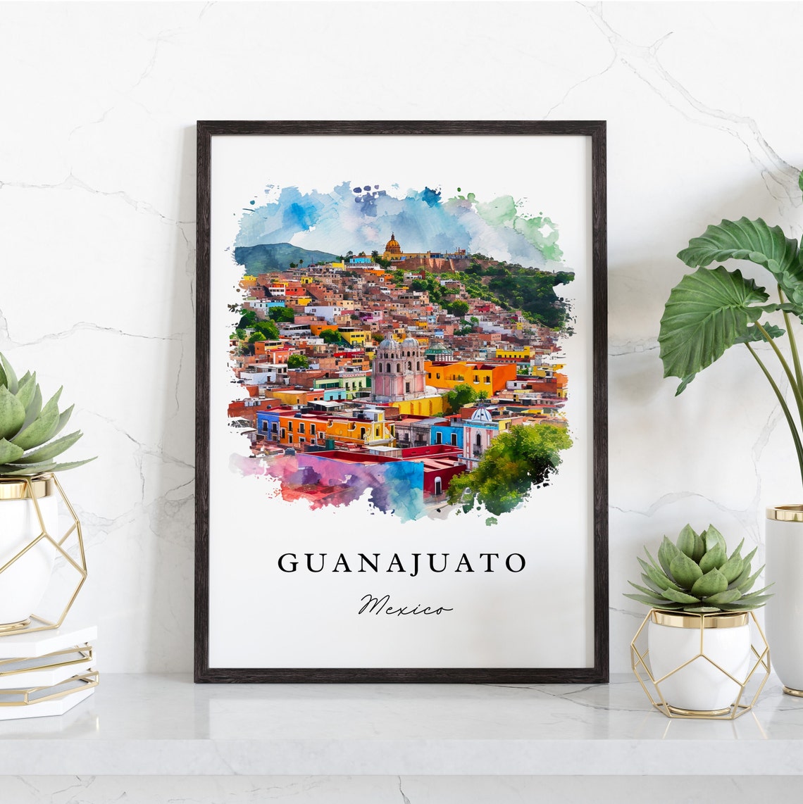 Guanajuato Traditional Travel Art, Mexico Poster - Image 2