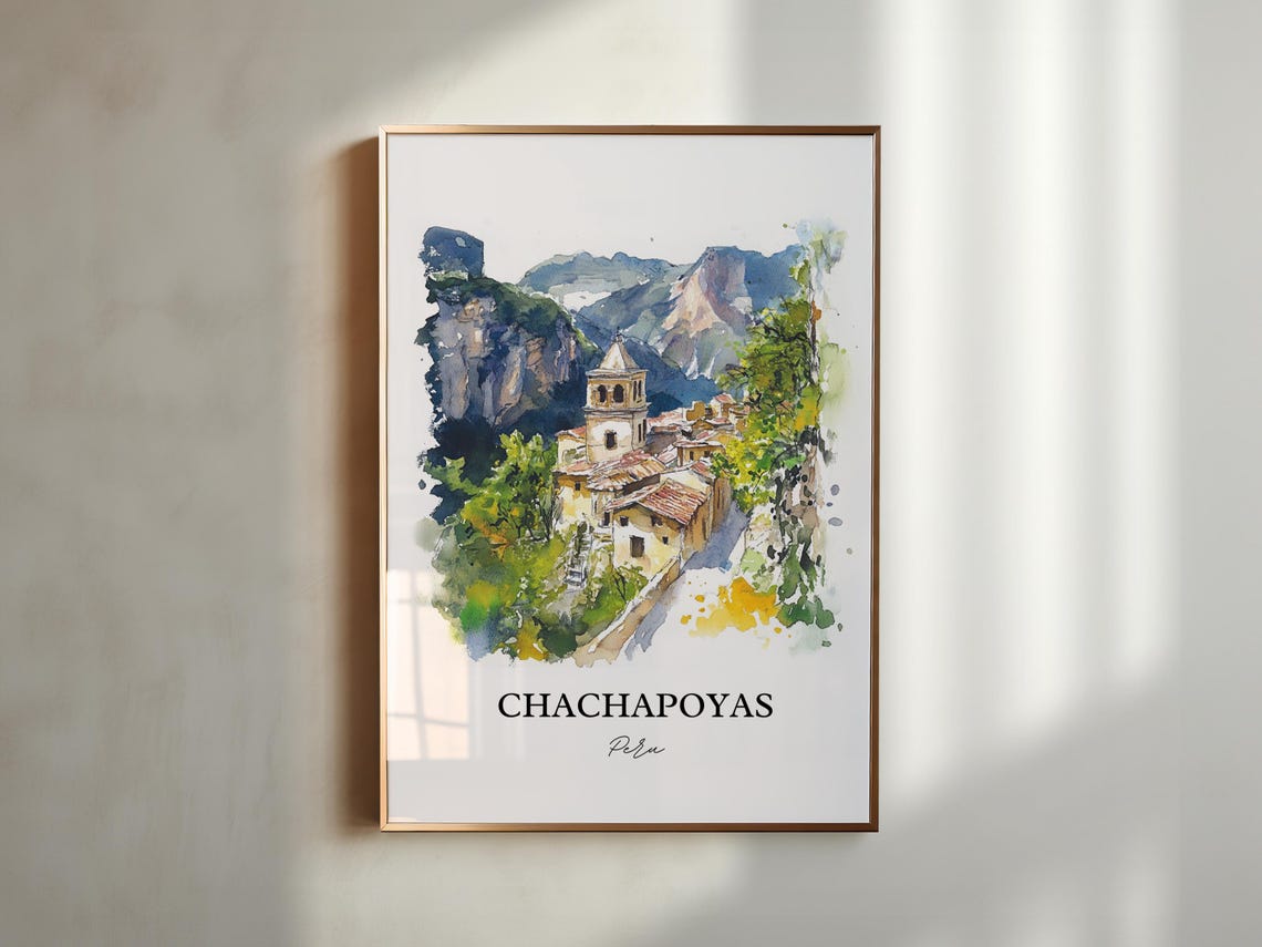 Chachapoyas Wall Art Northern Peru Print Watercolor Gift Travel Poster Housewarming - Image 3