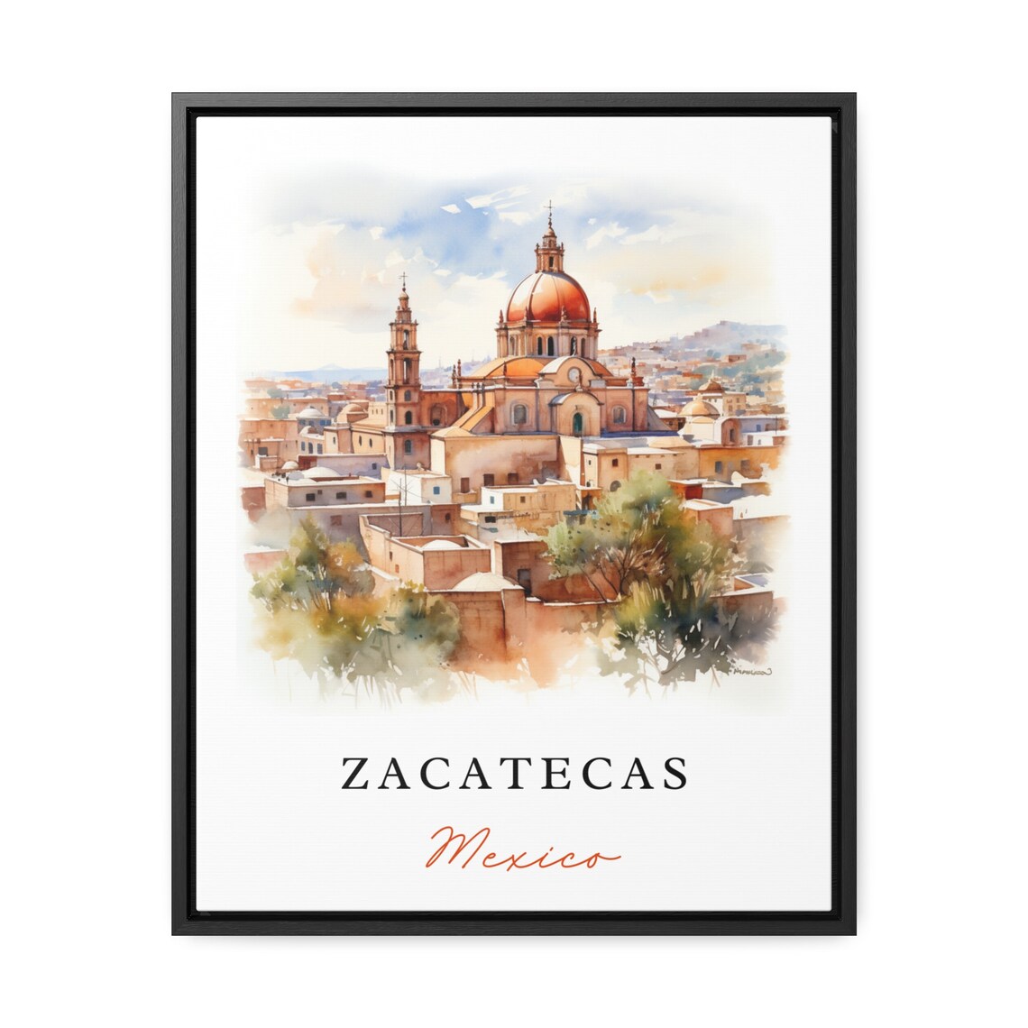 Zacatecas Mx Travel Poster, Custom Text Personalized - Image 2