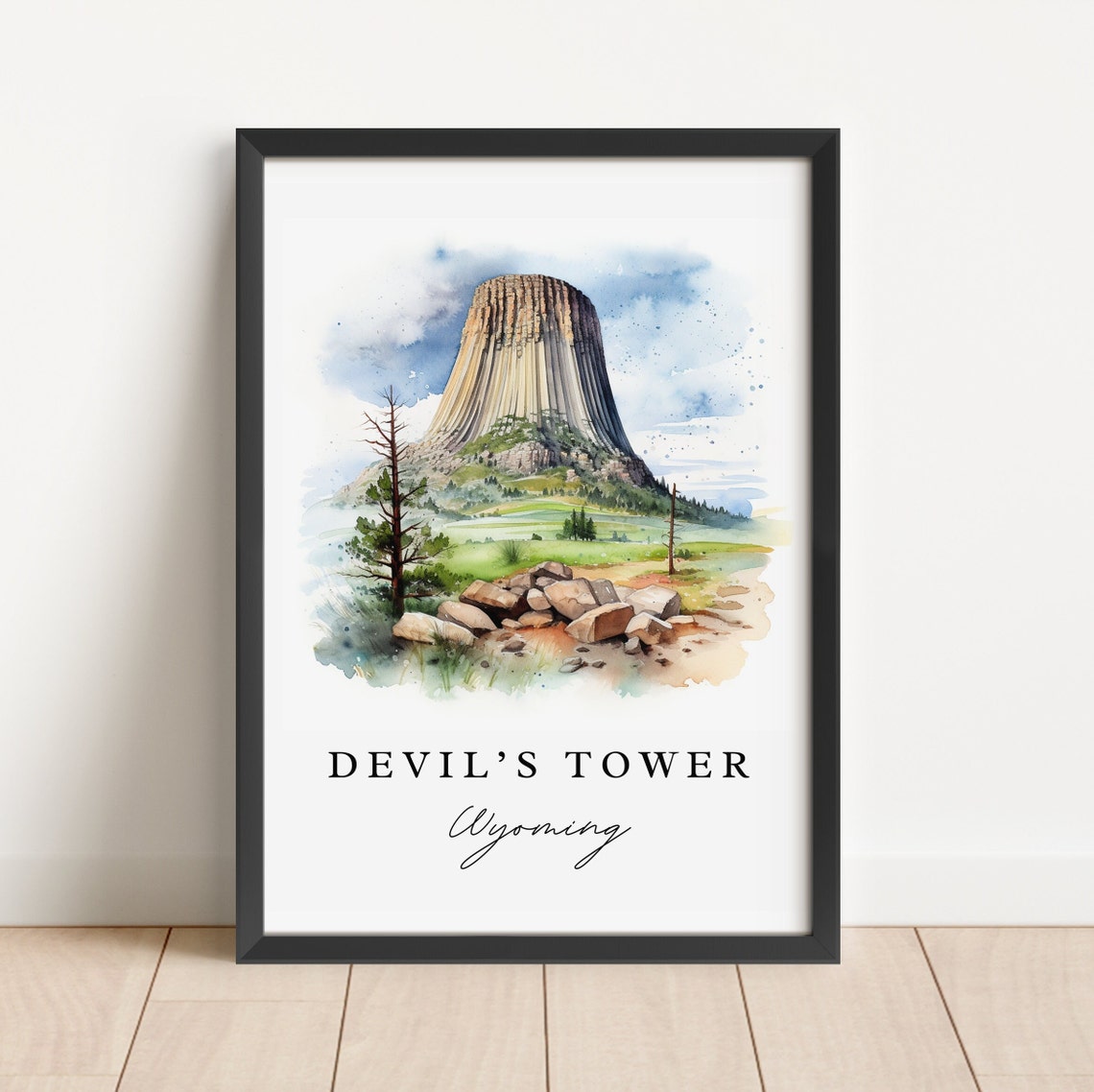 Devil's Tower Wyoming National Monument Towering Iconic Butte Poster - Image 3