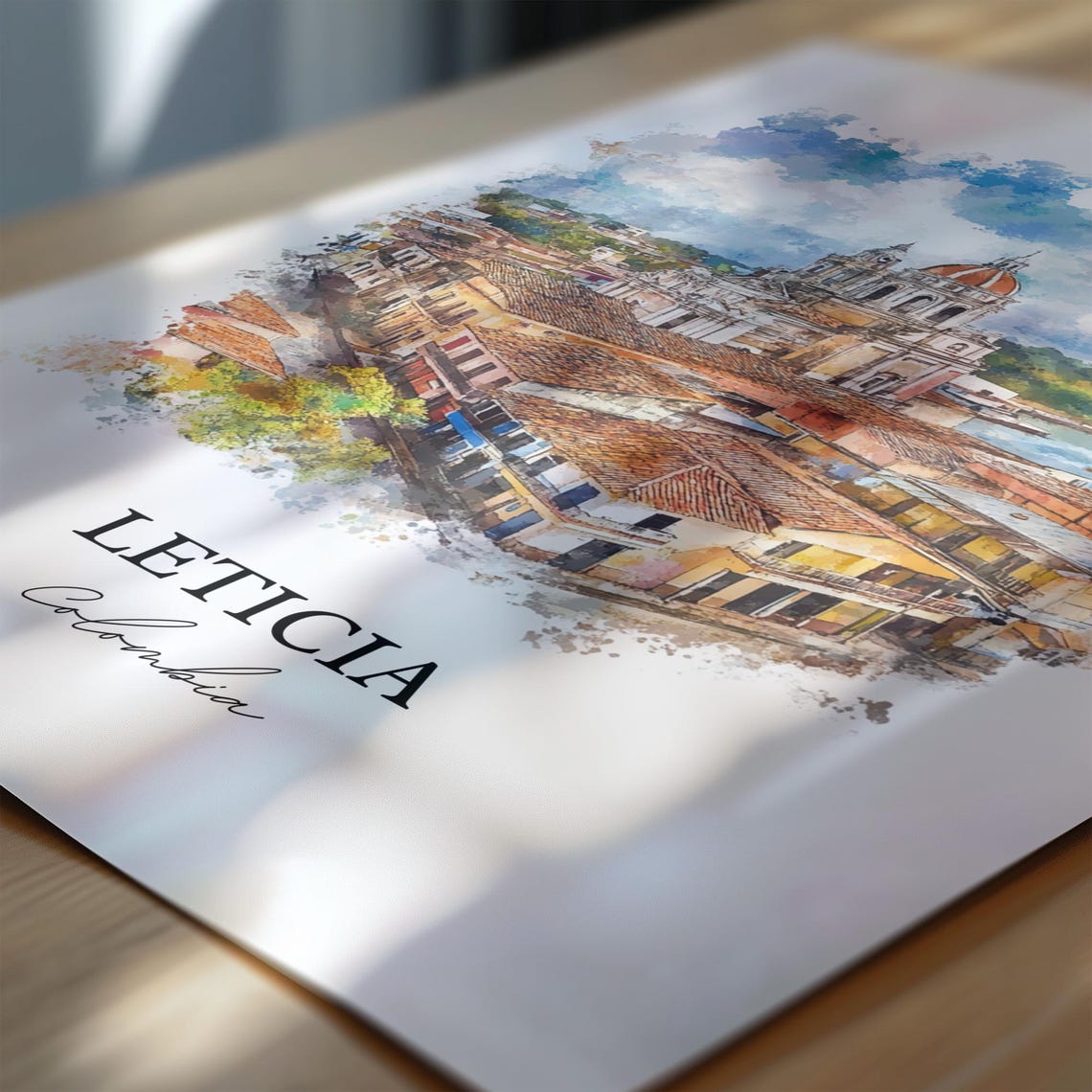 Leticia Colombia Wall Art Amazon River Print Watercolor Gift Travel Poster Housewarming - Image 6