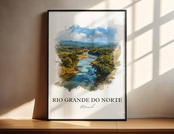 Rio Grande De Norte Wall Art Brazil Print Watercolor Gift Travel Poster Housewarming