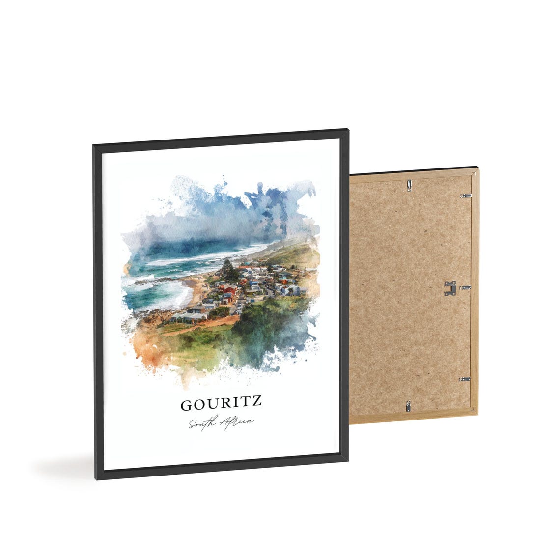 Gouritz South Africa Watercolor Coastal Town Beach View Poster - Image 3