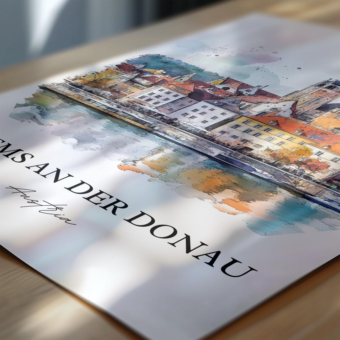 Krems An Der Donau Watercolor Travel Poster, Lower Austria - Image 6