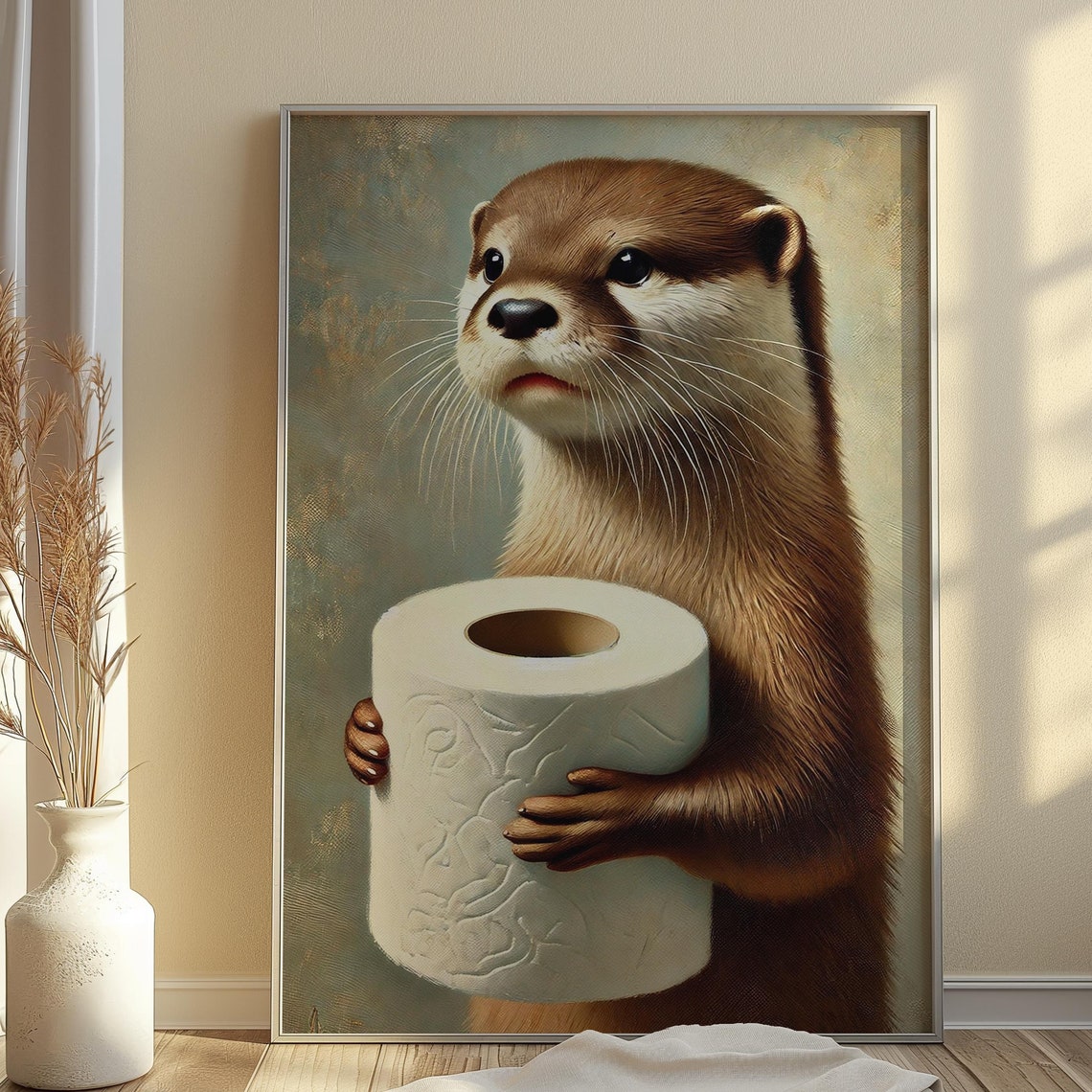 Otter Print Maximalist Bathroom Wall Art Trendy Bundle Preppy Poster Cute - Image 4