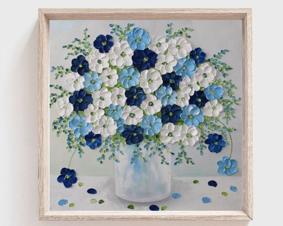 Custom Anemone Oil Impasto Painting, Floral Art Print