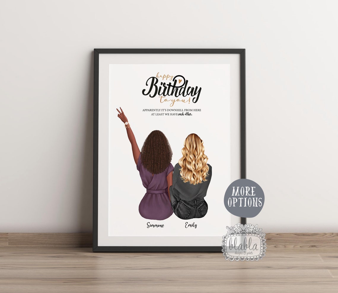 Soul Sisters Life Is Better Shared Personalised Best Friends Print - Image 2