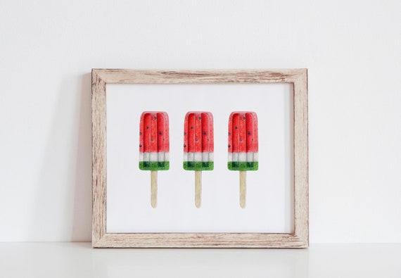 Summer Wall Art Popsicles Print Summer Decor Summer Wall Art Popsicles Wall Art Watermelon Popsicles Print
