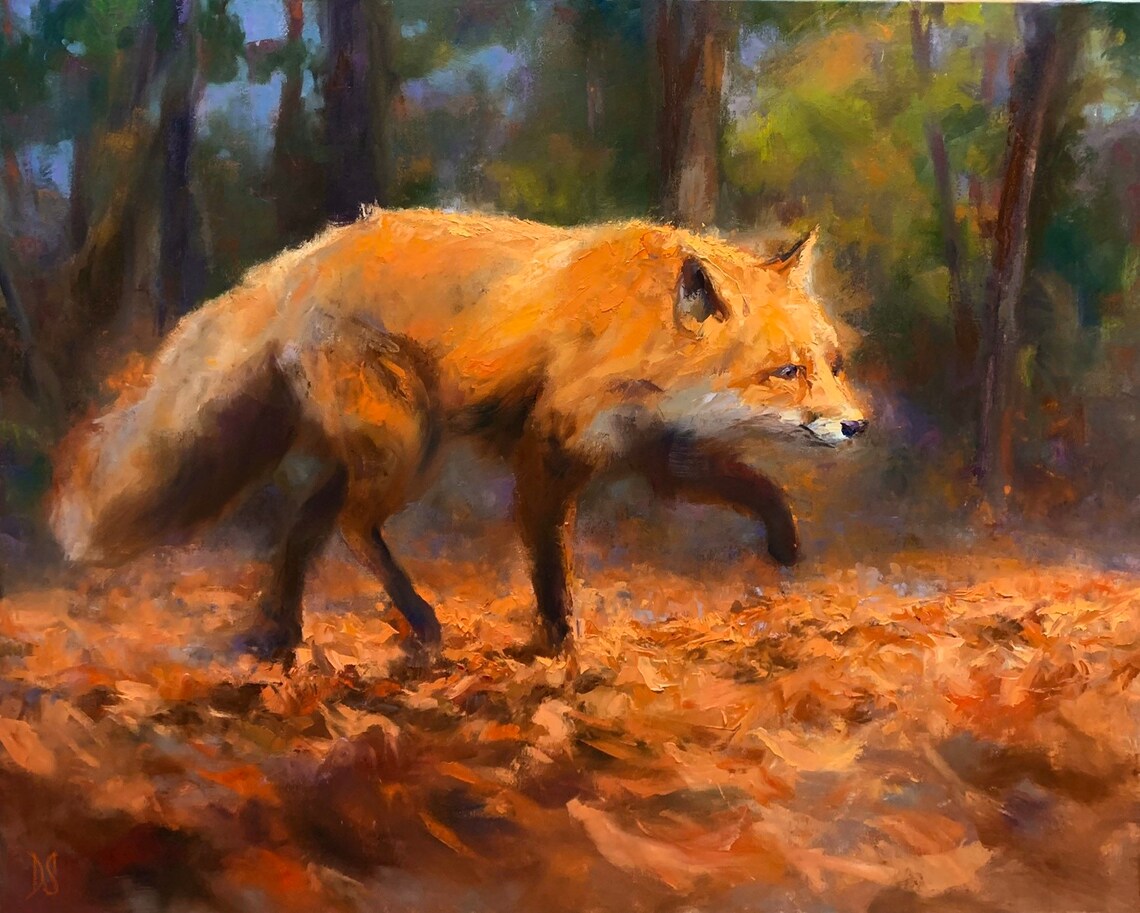 Silence Fox Art Print, Animal Wall Decor