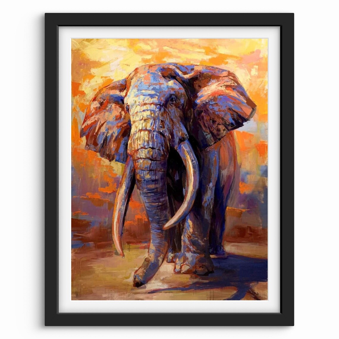 The Traveler Elephant Safari Wildlife Poster
