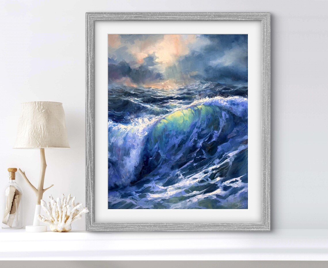 Peaks Of Tomorrow Coastal Seascape Art Print