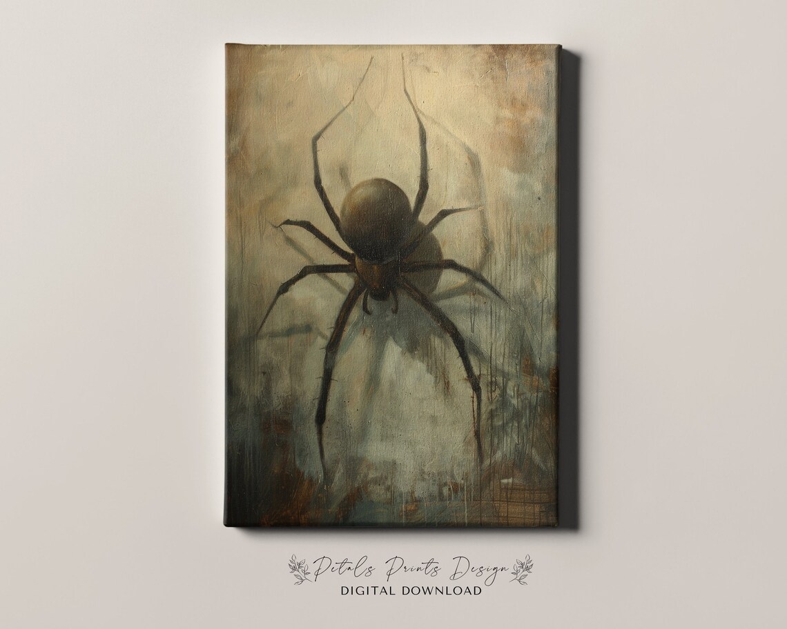 Vintage Spider Halloween Rustic Art Print - Image 4