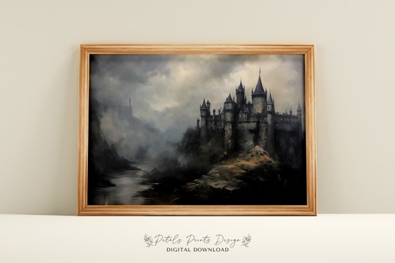 Vintage Halloween Castle Art Print