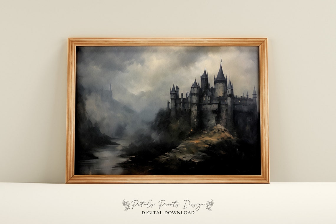 Vintage Halloween Castle Art Print