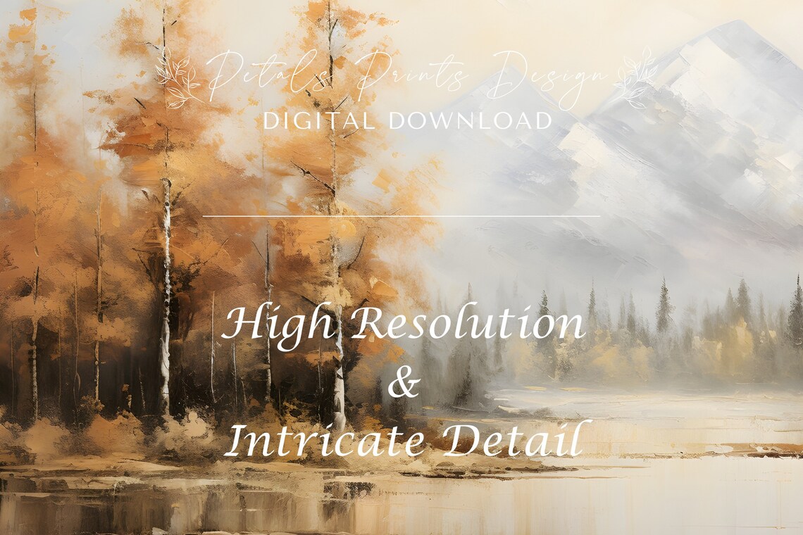 Rustic Fall Landscape Vintage Autumn Art Print - Image 4