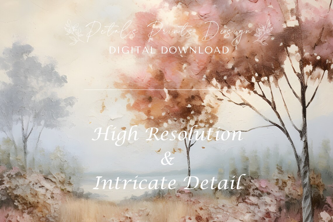 Rustic Fall Landscape Art Print, Vintage Autumn Farmhouse - Image 4