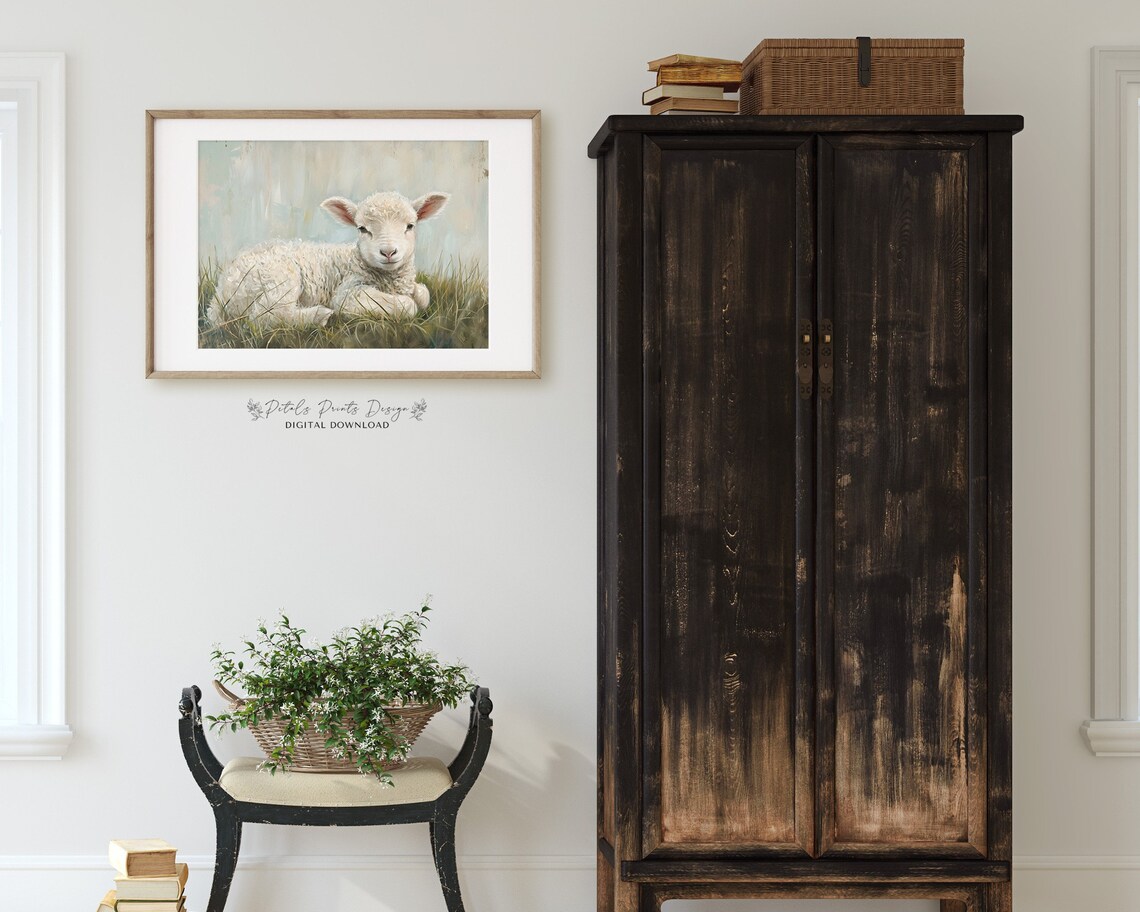 Vintage Spring Easter Prints, Rustic Wall Art - Image 3