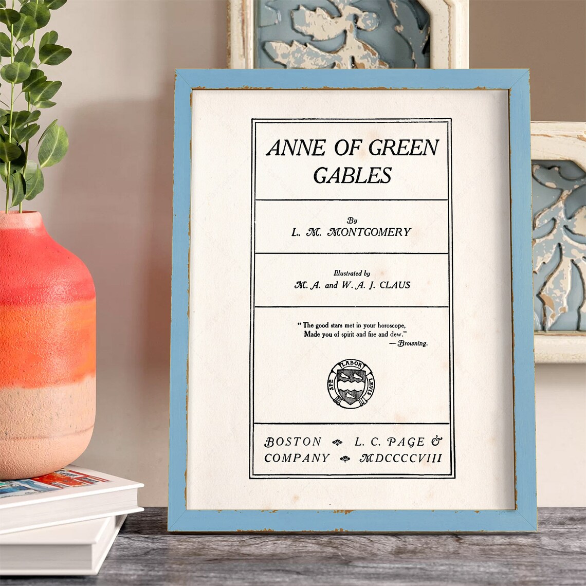 Anne Of Green Gables, 1908 Title Page Poster Print - Image 4