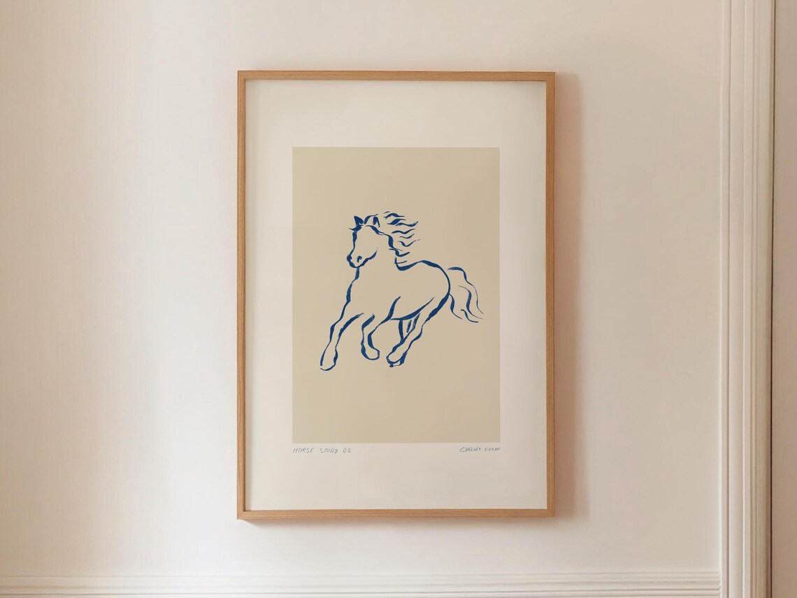 Horse Sketch 2 Abstract Animal Art Print