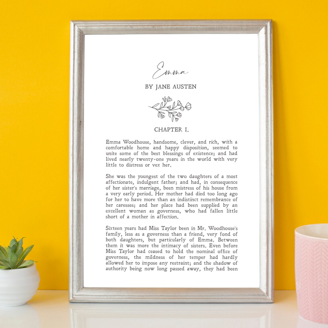 Emma by Jane Austen, Feminist Minimalist Poster