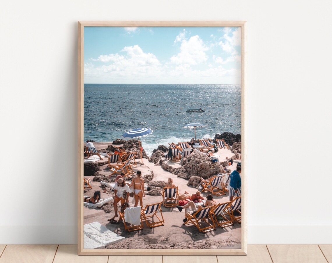 Capri Retro Beach Photograph Print, Vintage Italy - Image 3