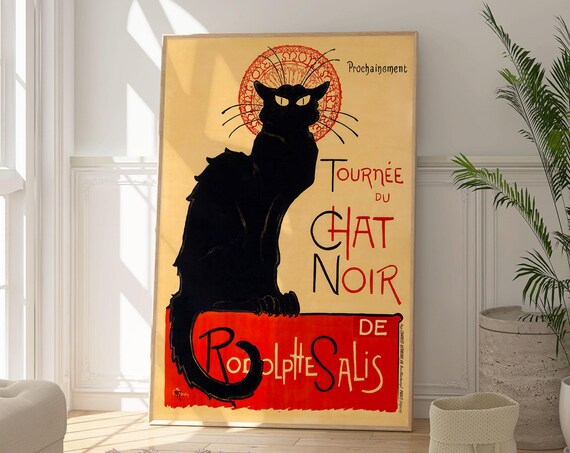 Tournee du Chat Noir Vintage French Cabaret Black Cat Art Poster