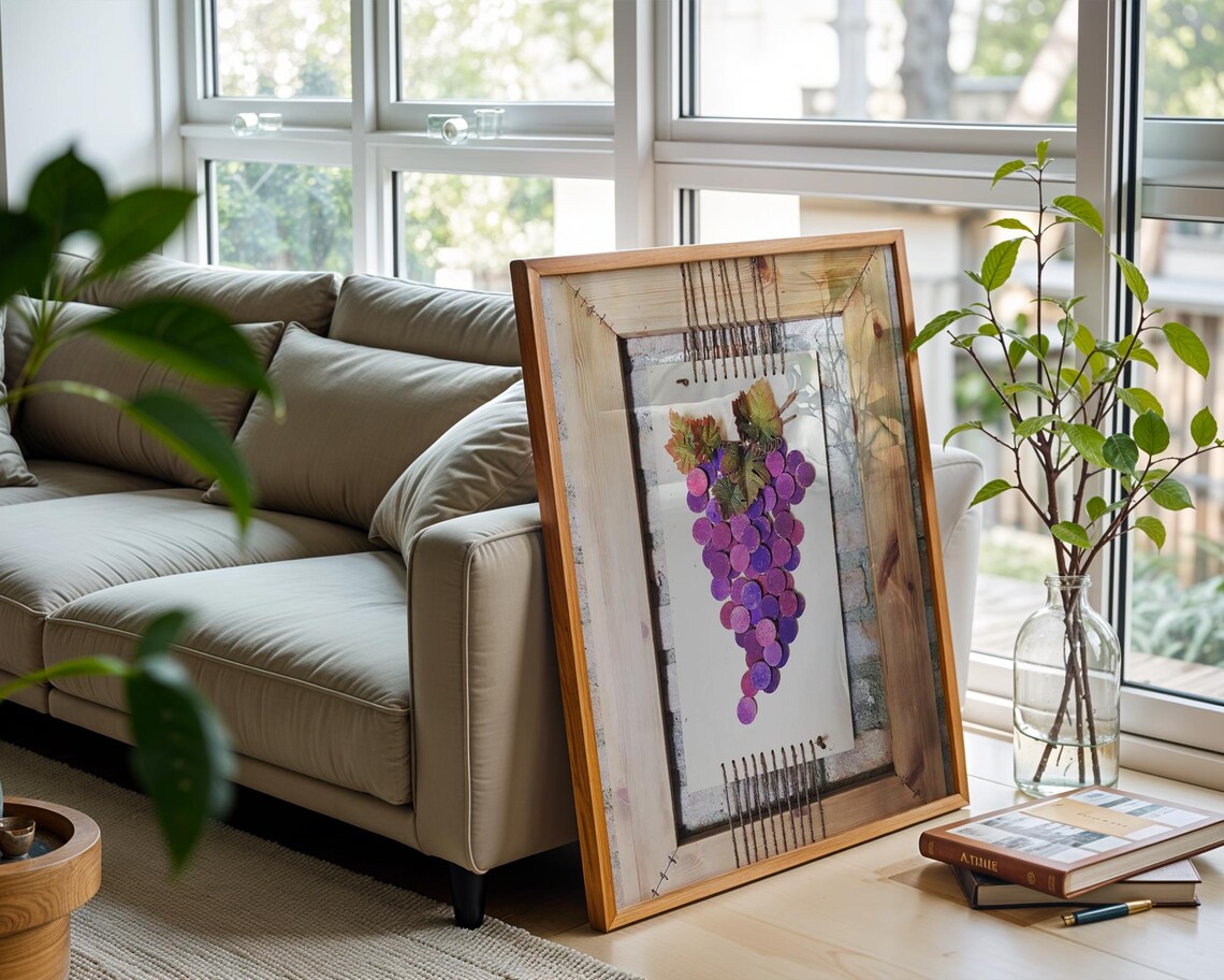 Rustic Grape Vineyard Decor, Farmhouse Kitchen - Image 2