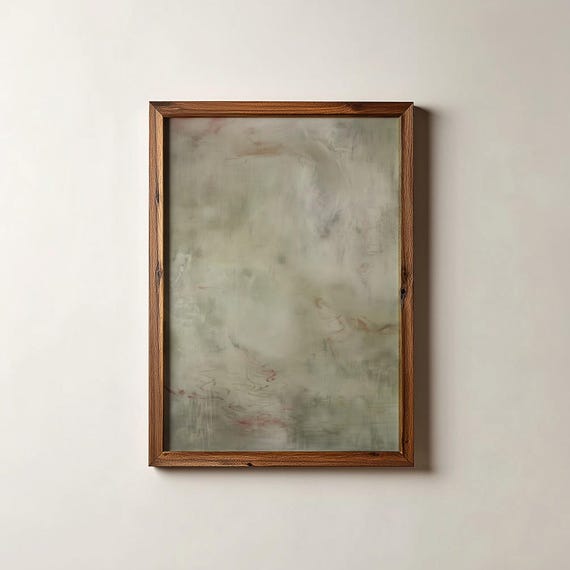 Abstract Oil Painting Green Contemporary Design Digital Download