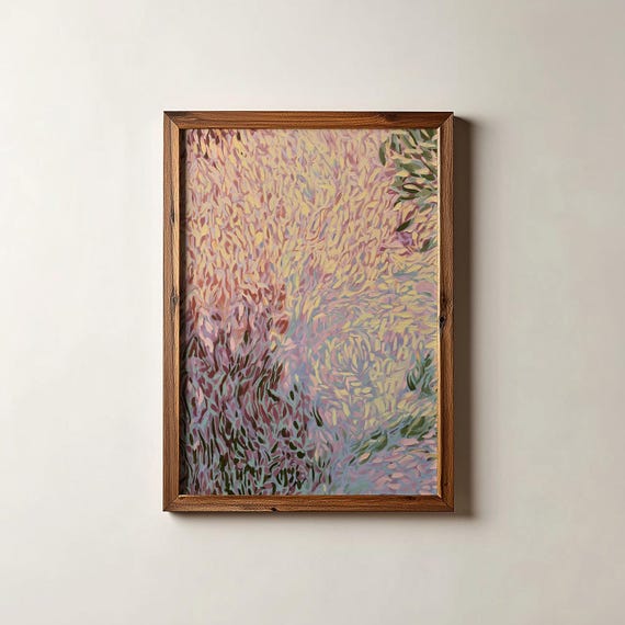Abstract Bright Colors Oil Painting Colorful Modern Wall Art Digital Download