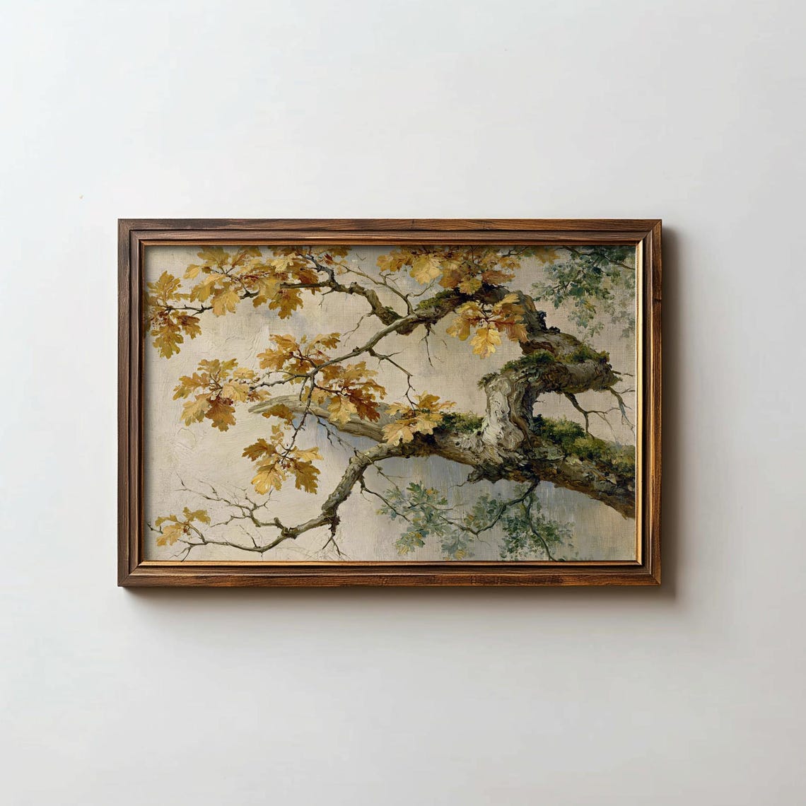 Still Life Oak Branches Autumn Print Fall Art Cottagecore Wall Digital Download