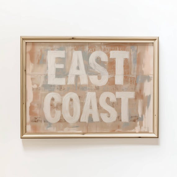 East Coast Wall Art Print Coastal Poster Nautical Decor Digital Download