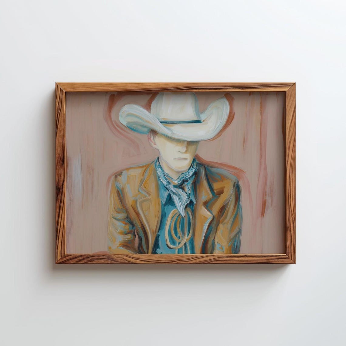 Modern Cowboy Art Print Western Style Decor Digital Download