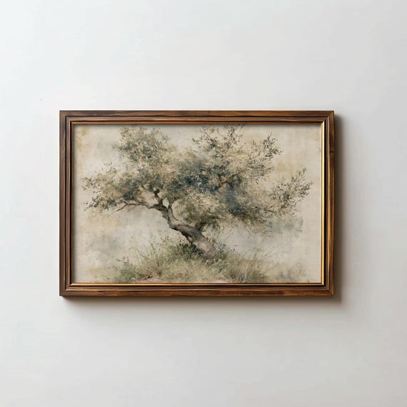 Olive Tree Print Fall Art Cottagecore Autumn Wall Digital Download