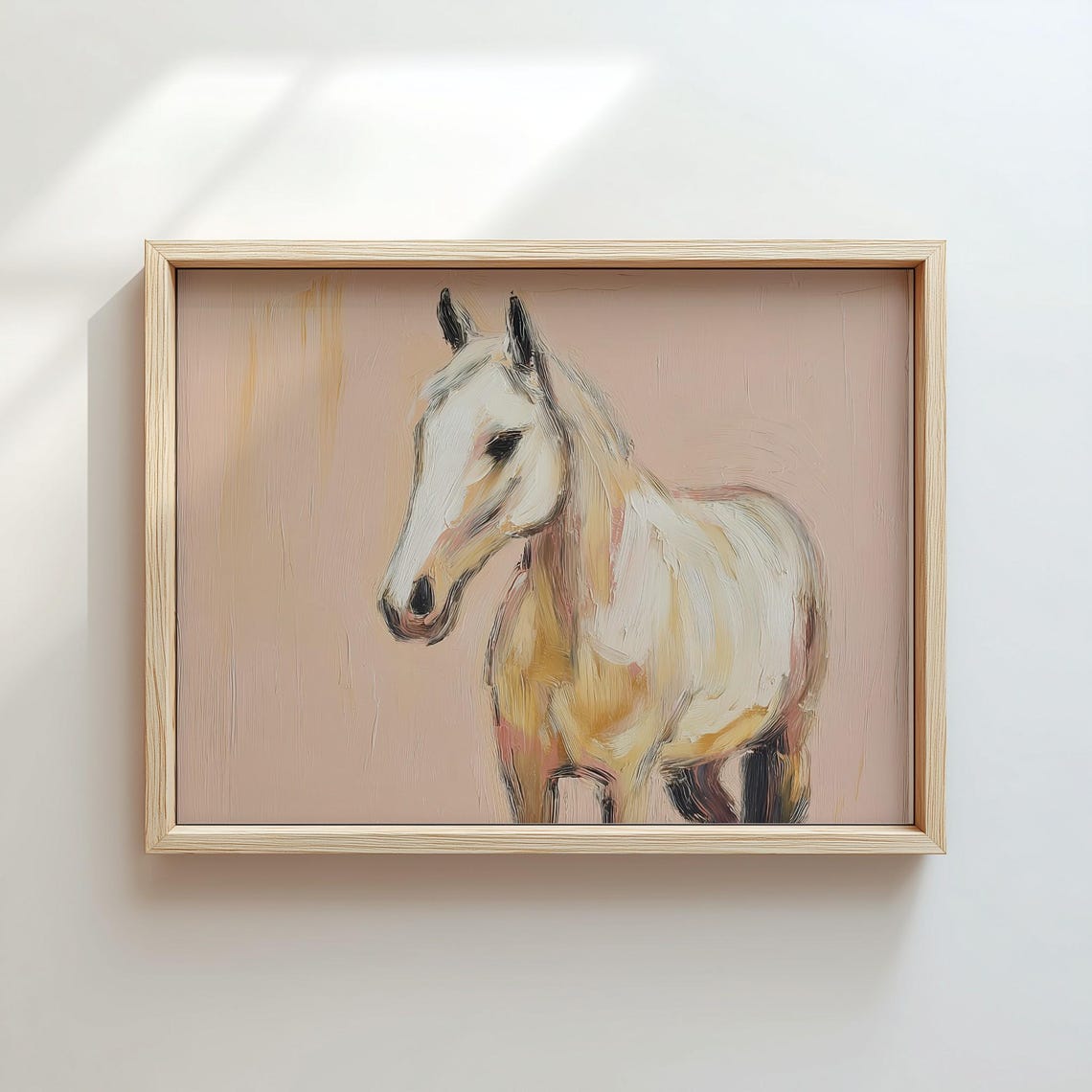 Minimalist Horse Art Print Modern Equine Poster Digital Download