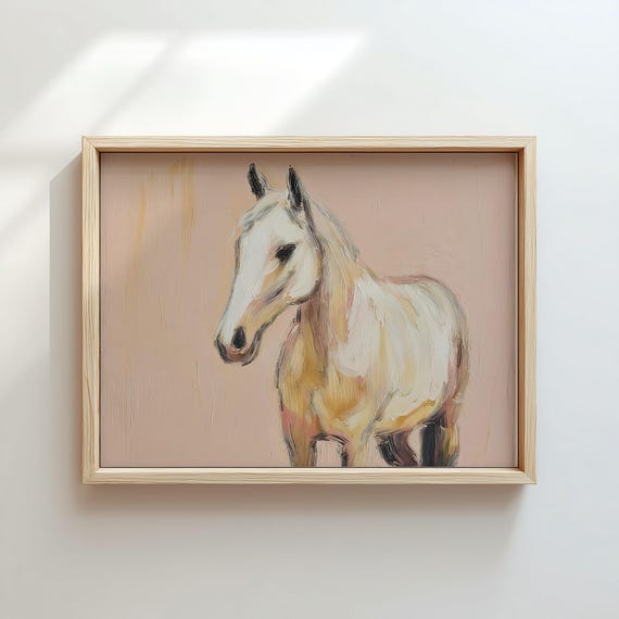 Minimalist Horse Art Print Modern Equine Poster Digital Download