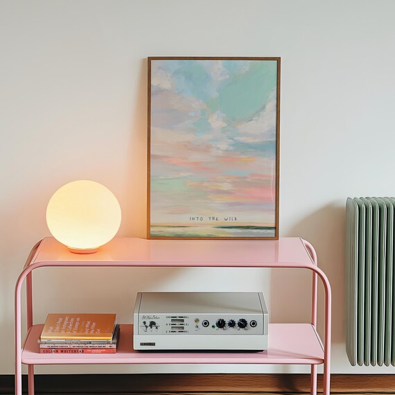 Pastel Sky Abstract Painting Print Into The Wild Poster Digital Download