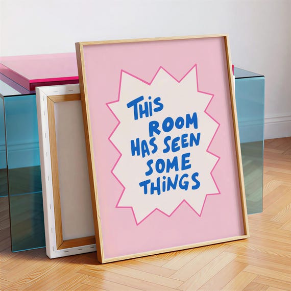 Bathroom Humor Wall Art This Room Has Seen Some Things Y2k Apartment Decor Digital Download