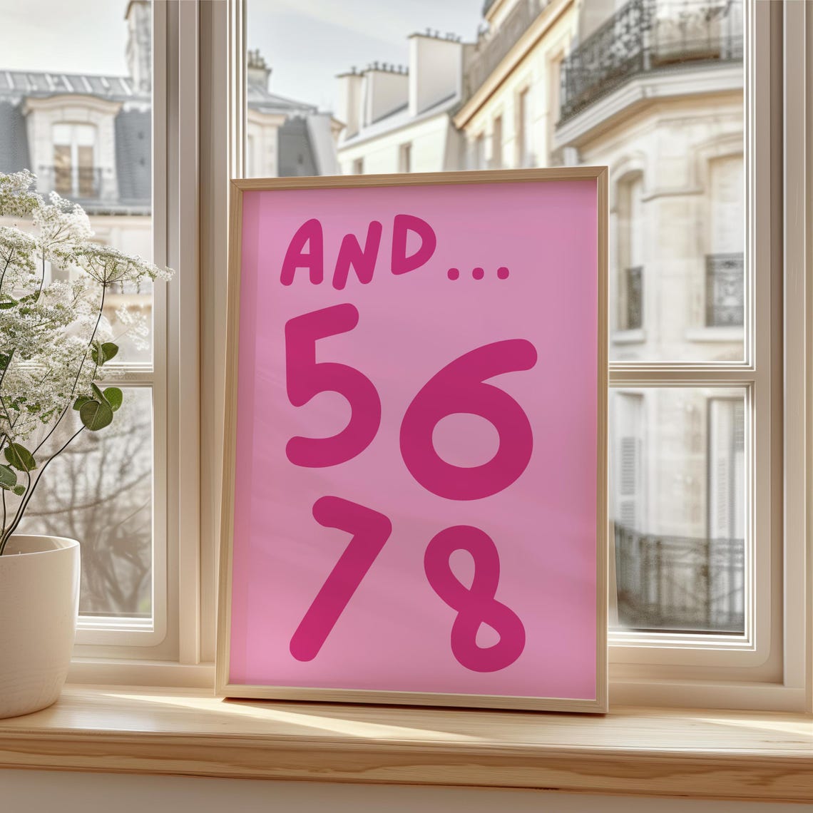 Pink Dance Count Poster And 5 6 7 8 Bold Typography Dancer Room Decor - Image 2