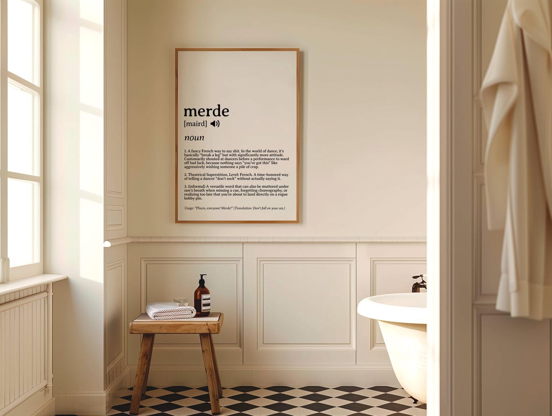 Funny Merde Definition Poster Wall Art Dance Studio Print Gift For Dancer Ballet Teacher Dressing Room Decor Break A Leg - Image 3