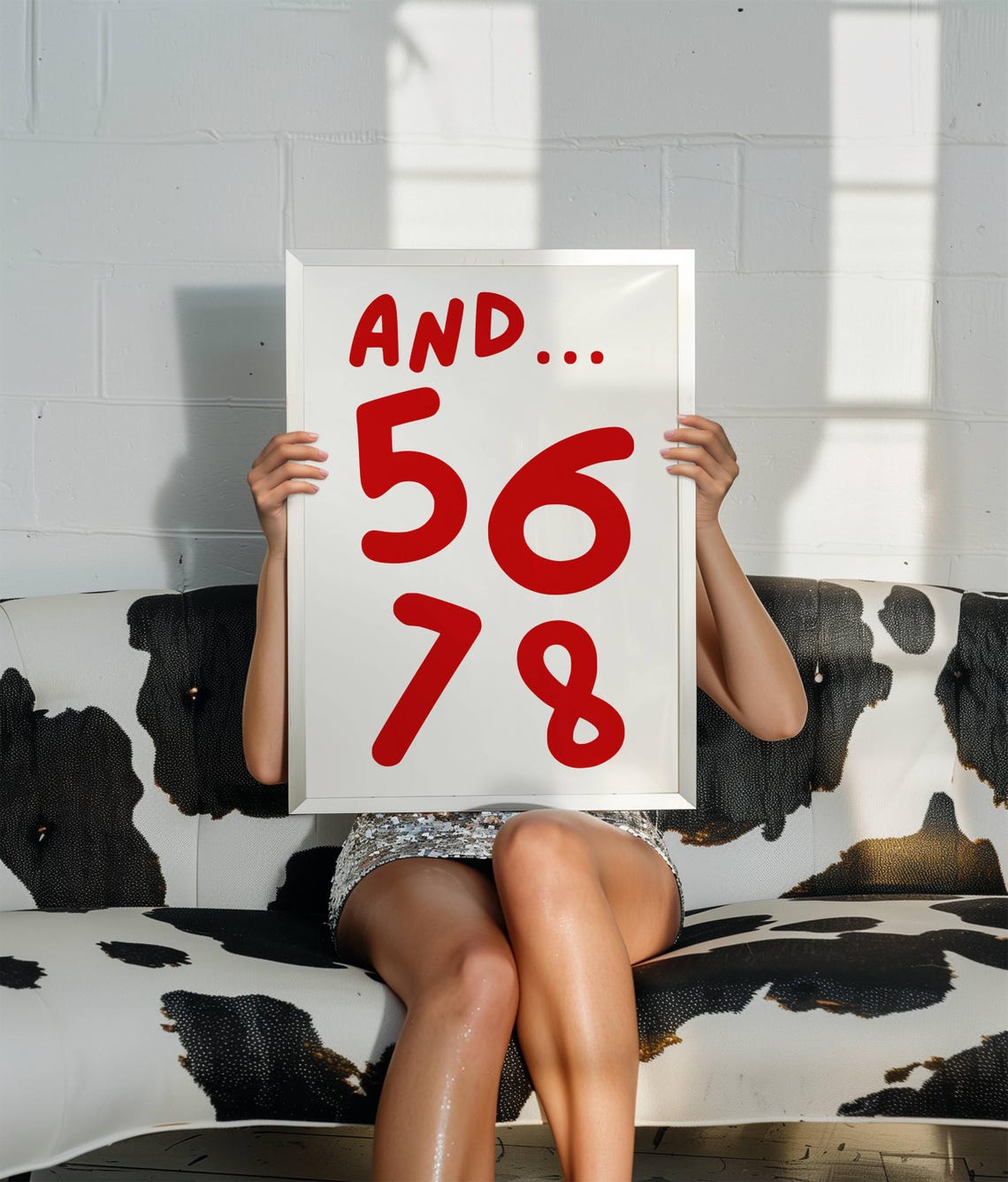 Dance Countdown And 5 6 7 8 Bold Red Typography Studio Room Poster - Image 3