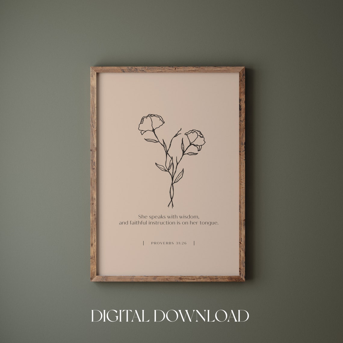 Proverbs 31 26 She Speaks With Wisdom Faithful Instruction Poster