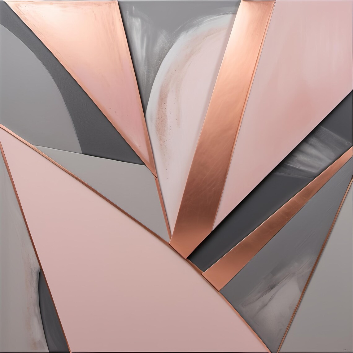Geometric Abstract Art Print, Modern Minimalist
