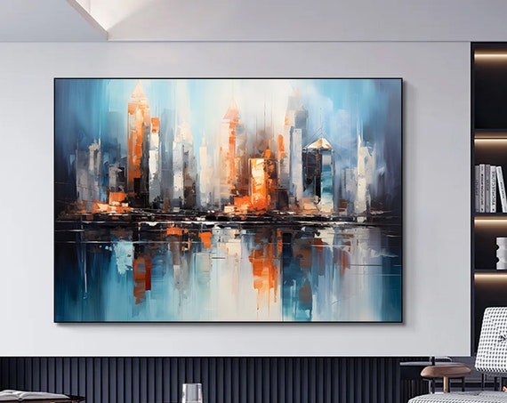 Abstract City Painting New York Skyline Art Print